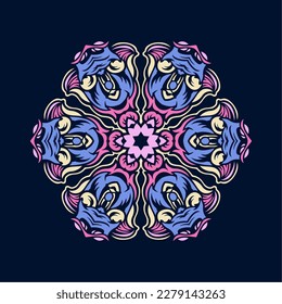 Modern mandala art vector design with a beautiful mix of colors, suitable for all advertising design needs, both for business card designs, banners, brochures and others.
EPS format files