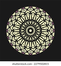 Diseño moderno de vectores de arte mandala con una hermosa mezcla de colores, adecuado para todas las necesidades de diseño publicitario, tanto para diseños de tarjetas de visita, banners, folletos y otros.
archivos de formato EPS