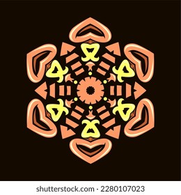 Diseño moderno de vectores de arte mandala con una hermosa mezcla de colores, adecuado para todas las necesidades de diseño publicitario, tanto para diseños de tarjetas de visita, banners, folletos y otros.
archivos de formato EPS