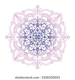 Modern mandala background with colorful style on white background