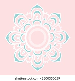 Modern mandala background with colorful style on white background