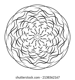 Fondo Mandala moderno. Decoración. Ilustración vectorial