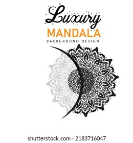  Moderno fondo Mandala con degradado dorado. Plantilla de mandala vectorial para boda, invitación a decoración, tarjetas, cubierta,  