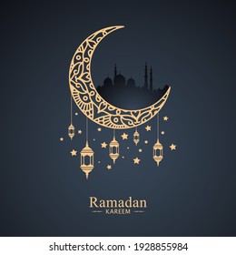 Modern Mandala Background For Ramadan Kareem Banner Or Poster