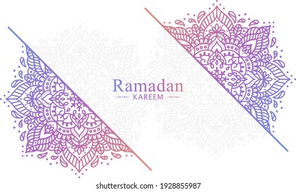 Modern Mandala Background For Ramadan Kareem Banner Or Poster