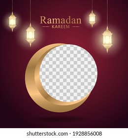 Modern mandala background for Ramadan Kareem banner or poster
