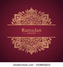 Modern mandala background for Ramadan Kareem banner or poster
