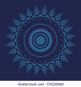 Modern Mandala Background Texture. Nature Element for Decoration. Vector. Round