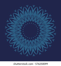 Modern Mandala Background Texture. Nature Element for Decoration. Vector. Round