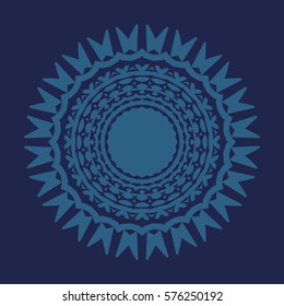 Modern Mandala Background Texture. Nature Element for Decoration. Vector. Round