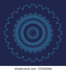 Modern Mandala Background Texture. Nature Element for Decoration. Vector. Round