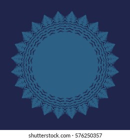 Modern Mandala Background Texture. Nature Element for Decoration. Vector. Round