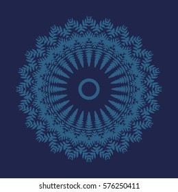 Modern Mandala Background Texture. Nature Element for Decoration. Vector. Round