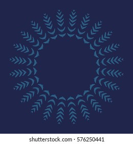 Modern Mandala Background Texture. Nature Element for Decoration. Vector. Round