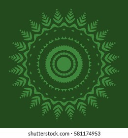 Modern Mandala Background Texture. Nature Element for Decoration. Vector. Round