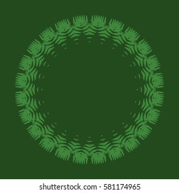 Modern Mandala Background Texture. Nature Element for Decoration. Vector. Round