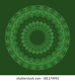 Modern Mandala Background Texture. Nature Element for Decoration. Vector. Round