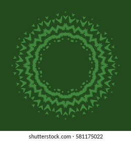 Modern Mandala Background Texture. Nature Element for Decoration. Vector. Round