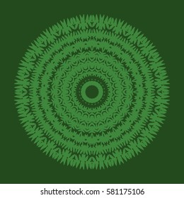 Modern Mandala Background Texture. Nature Element for Decoration. Vector. Round