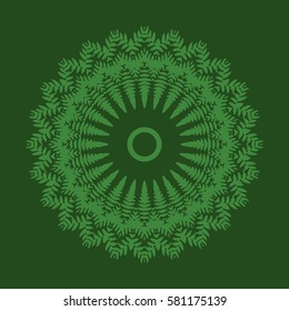 Modern Mandala Background Texture. Nature Element for Decoration. Vector. Round