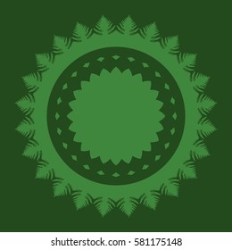 Modern Mandala Background Texture. Nature Element for Decoration. Vector. Round