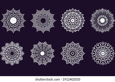 Modern Mandala Design Set Template Bundle Graphic