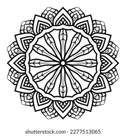 Modern mandala pattern design. Mandala coloring page design