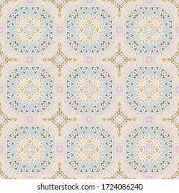 Modern mandala seamless pattern.
 Ideal for printing on fabric or paper. 