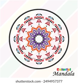 Vector Mandala moderno hermoso diseño
