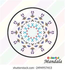 Vector Mandala moderno hermoso diseño