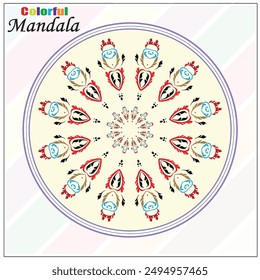 Modernes Mandala Vektorgrafik schönes Design
