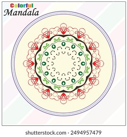 Vector Mandala moderno hermoso diseño