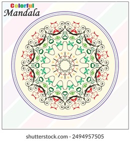 Vector Mandala moderno hermoso diseño