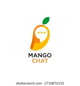 Moderne Mango Chat Logo Design Vektor Vorlage