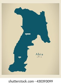 Modern Map - Abia NG