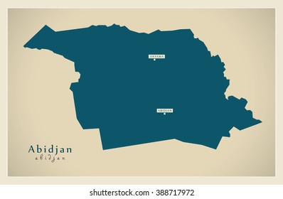 Modern Map - Abidjan CI