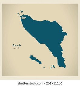 Modern Map - Aceh ID svg