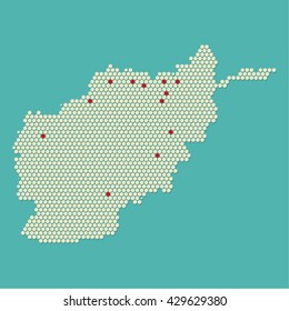 Modern map of Afghanistan
