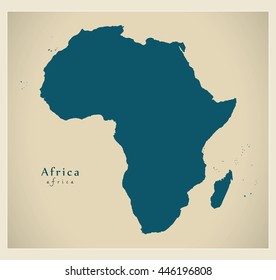 Modern Map - Africa continent complete