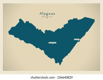 Modern Map - Alagoas BR