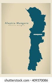 Modern Map - Alaotra-Mangoro Madagascar
