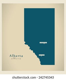 Modern Map - Alberta CA