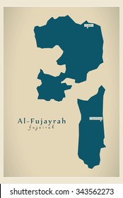 Modern Map - Al-Fujayrah AE