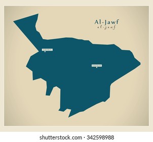 Modern Map - Al-Jawf SA