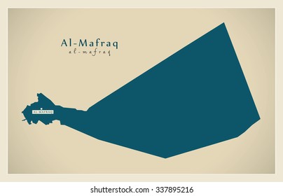Modern Map - Al-Mafraq JO