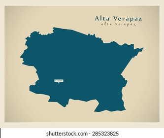 Modern Map - Alta Verapaz GT