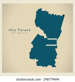 Modern Map - Alto Parana PY