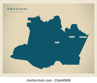 Modern Map - Amazonas BR