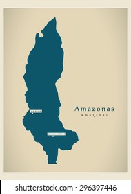 Modern Map - Amazonas PE