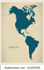 Modern Map - America complete map